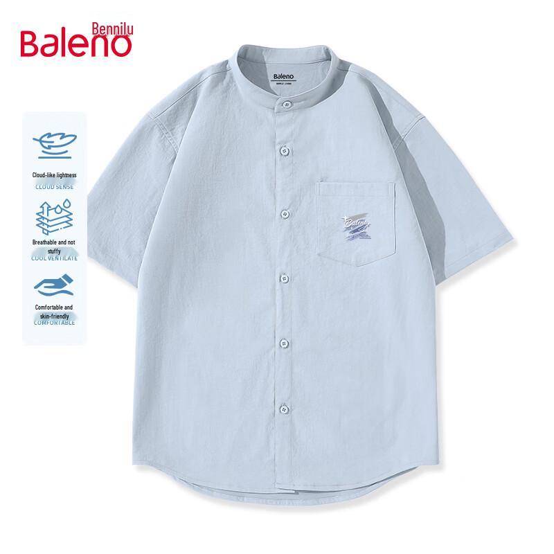 Baleno Men s Loose Fit Sand-Washed Short Sleeve Henley Shirt