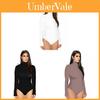 Urban Style Bodysuit For Women With Milk Silk Fabric And Button Details For Casual Wear