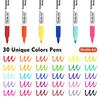 Shuttle Art Marker 30 Fine for Name Poster Notebooks Oil-Based Set, Colors, Tip, Quick-Drying, Water-Resistant, Kids, Coloring, Marking, Writing,