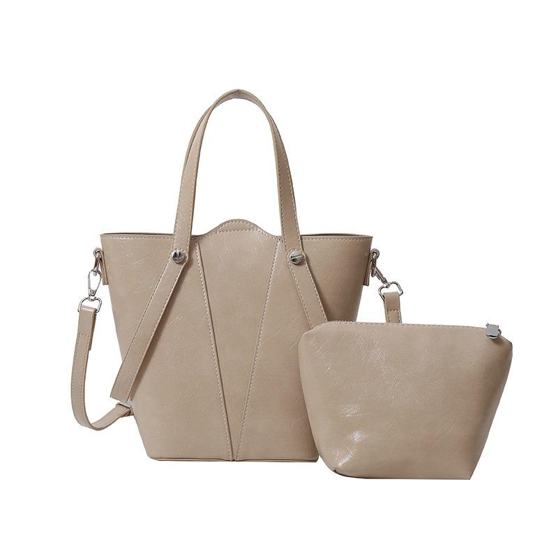 

Retro light luxury bucket bag women s new spring and summer large-capacity versatile commuter bag crossbody shoulder bag хакі