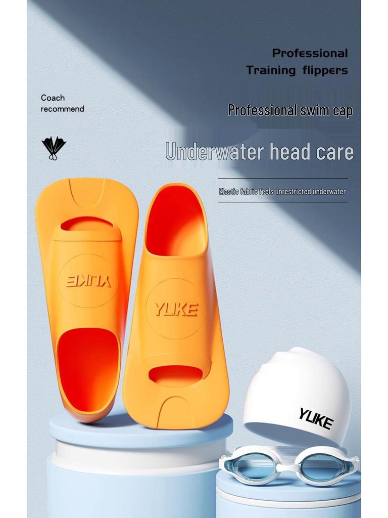 Unisex Freestyle Silicone Swim Fins for Adults and Children - Lightweight Diving Training Gear