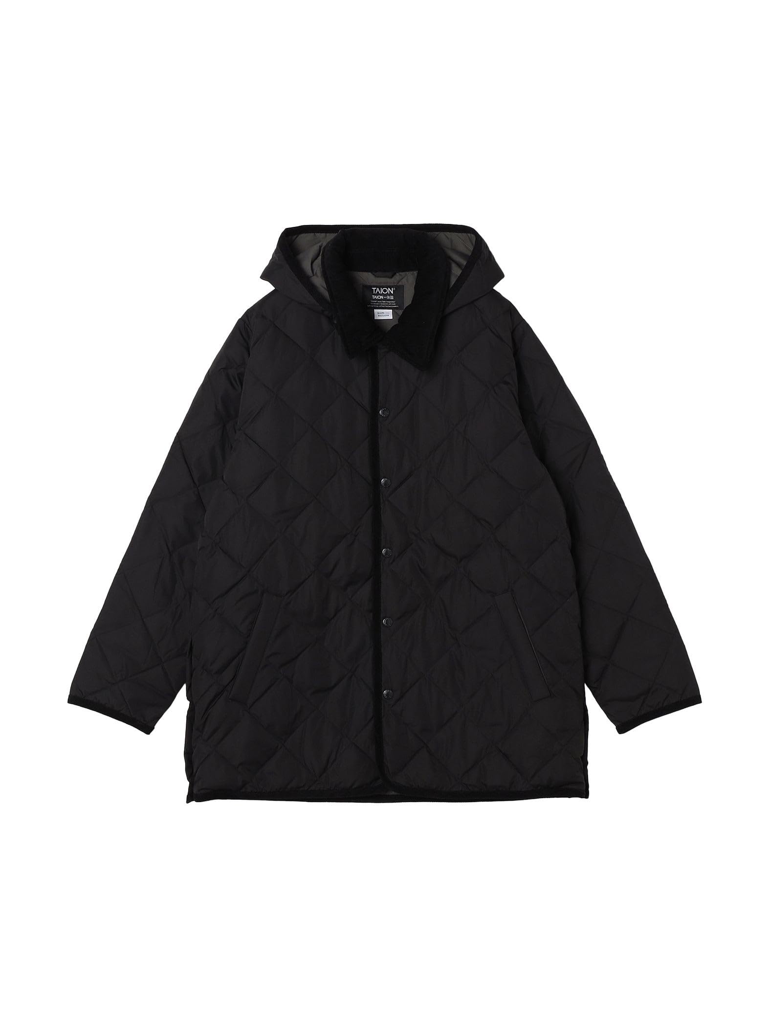 

Ships TAION Custom-Made Handwashable Diamond Quilted Down Half Coat, 2025AW Men s, Black, Size L (714670007)