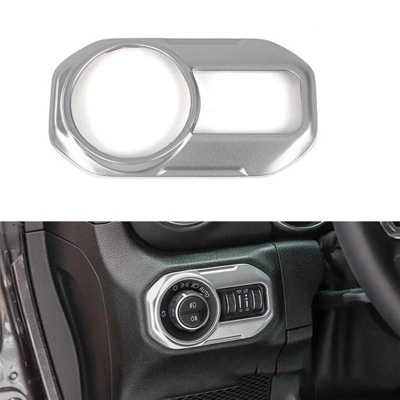 Fit For Jeep Wrangler JL Gladiator JT 2018-2025 Car Headlight Switch Button Decor Cover Stickers Interior Accessories