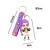KPOP Demon Hunters Keychain HUNTRIX Figure Keychain Kawaii Rumi Zoey Mira Bag Hanging Ornament  Chiritmas New Year GIfts Keyring