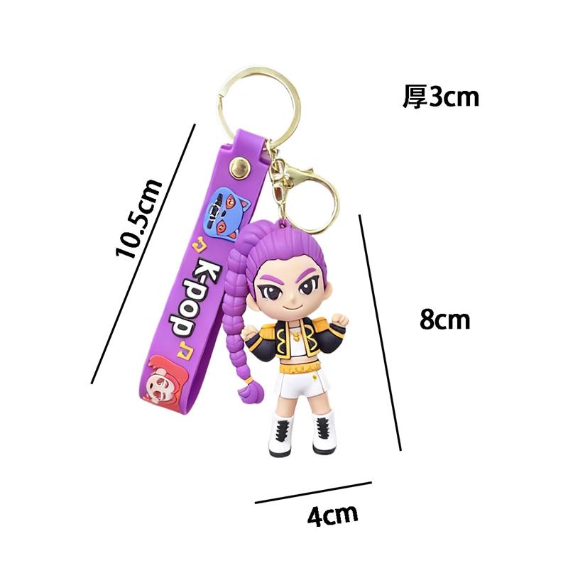 KPOP Demon Hunters Keychain HUNTRIX Figure Keychain Kawaii Rumi Zoey Mira Bag Hanging Ornament Chiritmas New Year GIfts Keyring