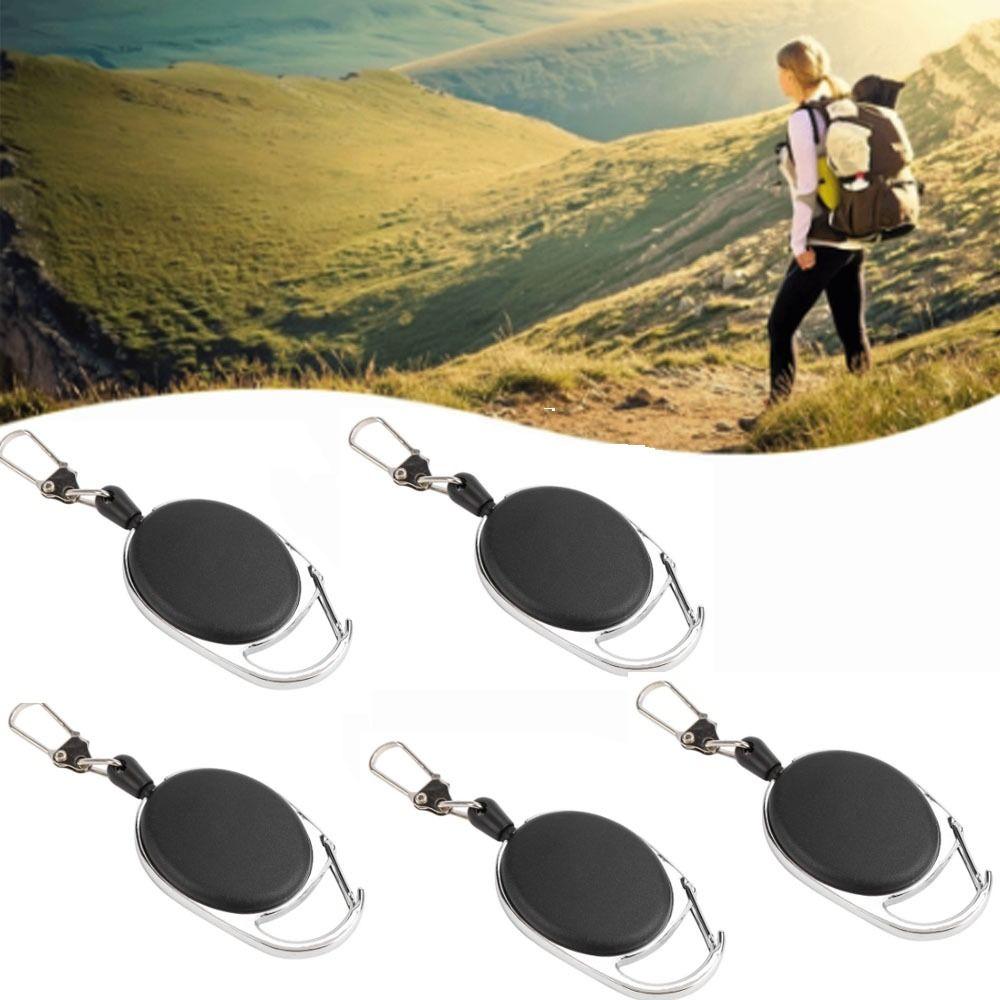 5/10 Pcs Durable 60cm Retractable Key Chain ABS Anti Lose Retractable Keychain Fly Fishing Retractor Fly Fishing