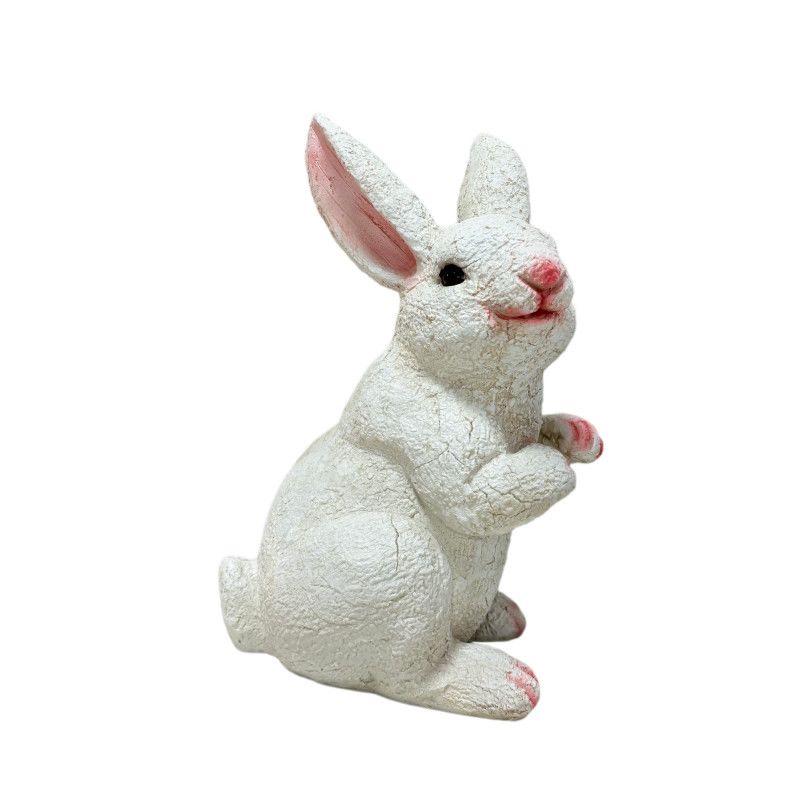 Outdoor Garden Large White Rabbit Decoration for Lawn or Kindergarten