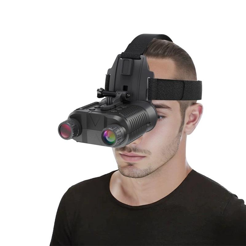 NV8160 Jumelles de Vision Nocturne Montées sur la Tête, Télescope Infrarouge Numérique à Écran de 2,7 Pouces pour Usage Extérieur