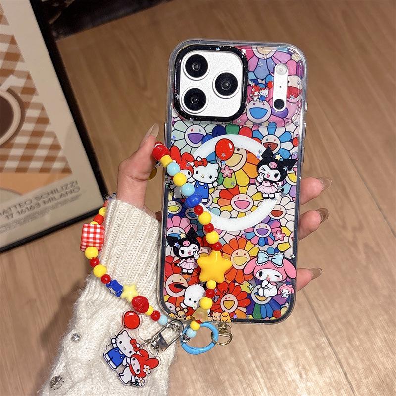 Magnetic Sunflower & Animals iPhone Case for 17/16 Pro Max/15/14