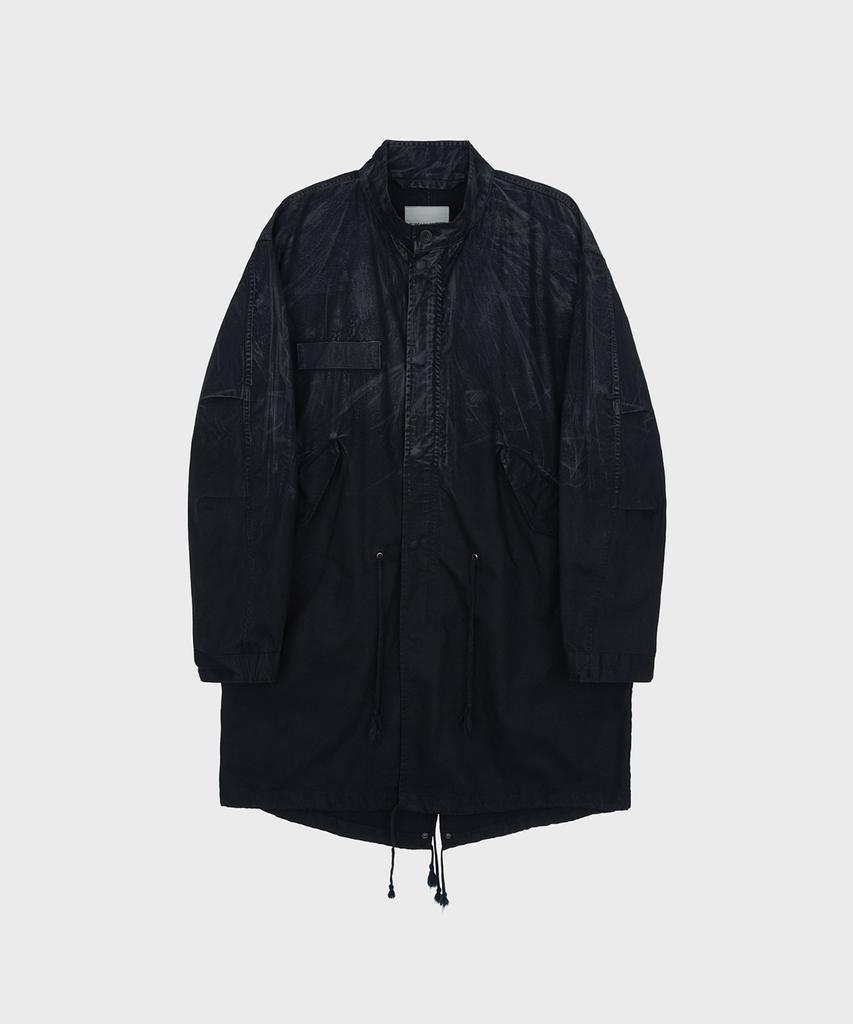 Surface Edition Waxed M-65 Fishtail Parka Black