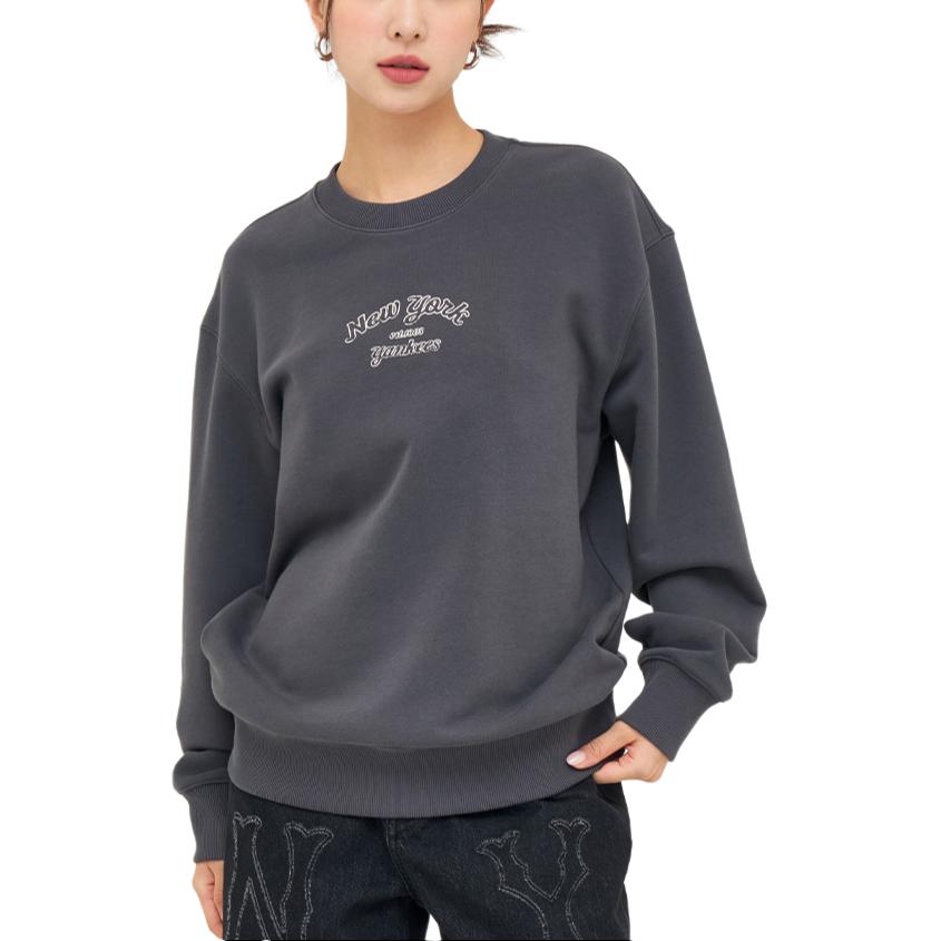 MLB New York Yankees Weicher und bequemer Rundhals-Pullover Sweatshirt Unisex-Sweatshirt Dunkelgrau 3AMTN1044-50GRD