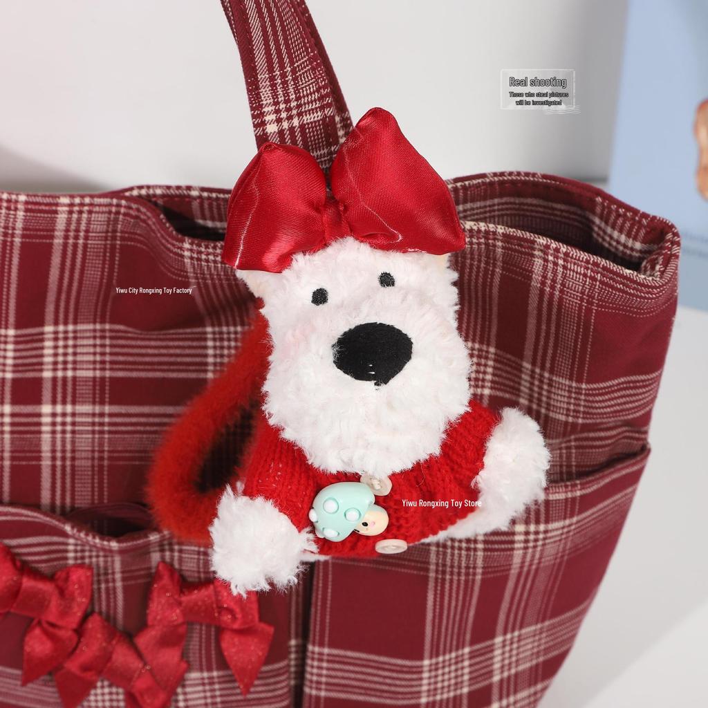West Highland Terrier Plush Pendant: Stylish Sweater Bag Charm and Car Accessory