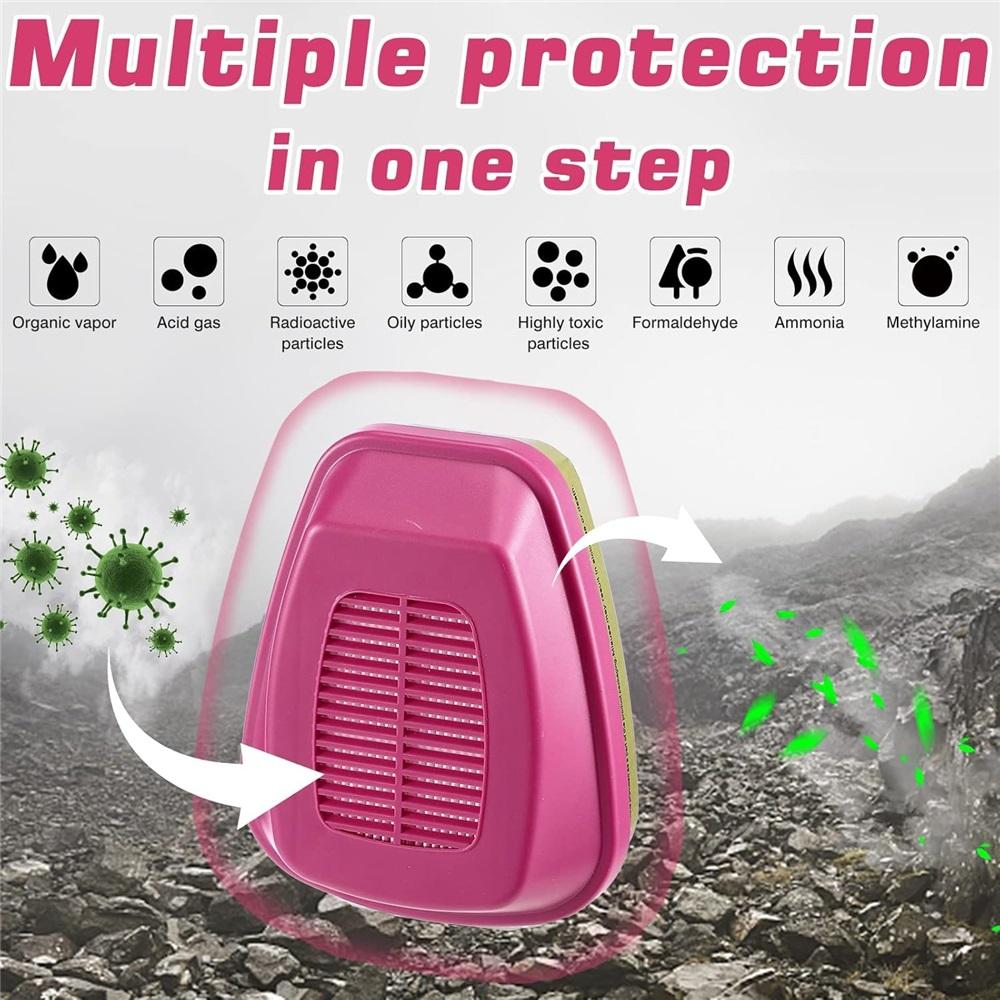 60926 Filter Cartridges for Respirator, Chemical Paint Organic Vapor Cartridges Filters Compatible with 6200, 6800, 7502, 7503 Respirator