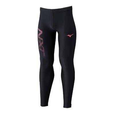 N-XT Track and Field Long Tights U2MBC510 Unisex Black/Coral Size L