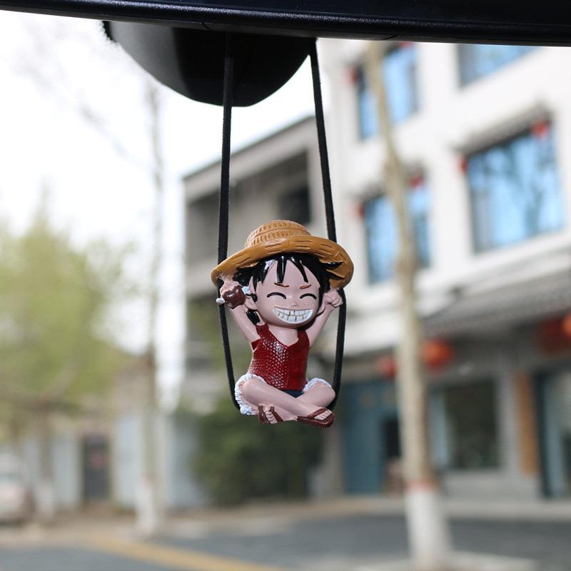 

ONE PIECE Anime Car Hanging Ornament Nika Luffy Swing Decor for Rearview Mirror красный