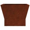 Fire Pit Brown 40 X 40 X 35 Cm Weatherproof Steel