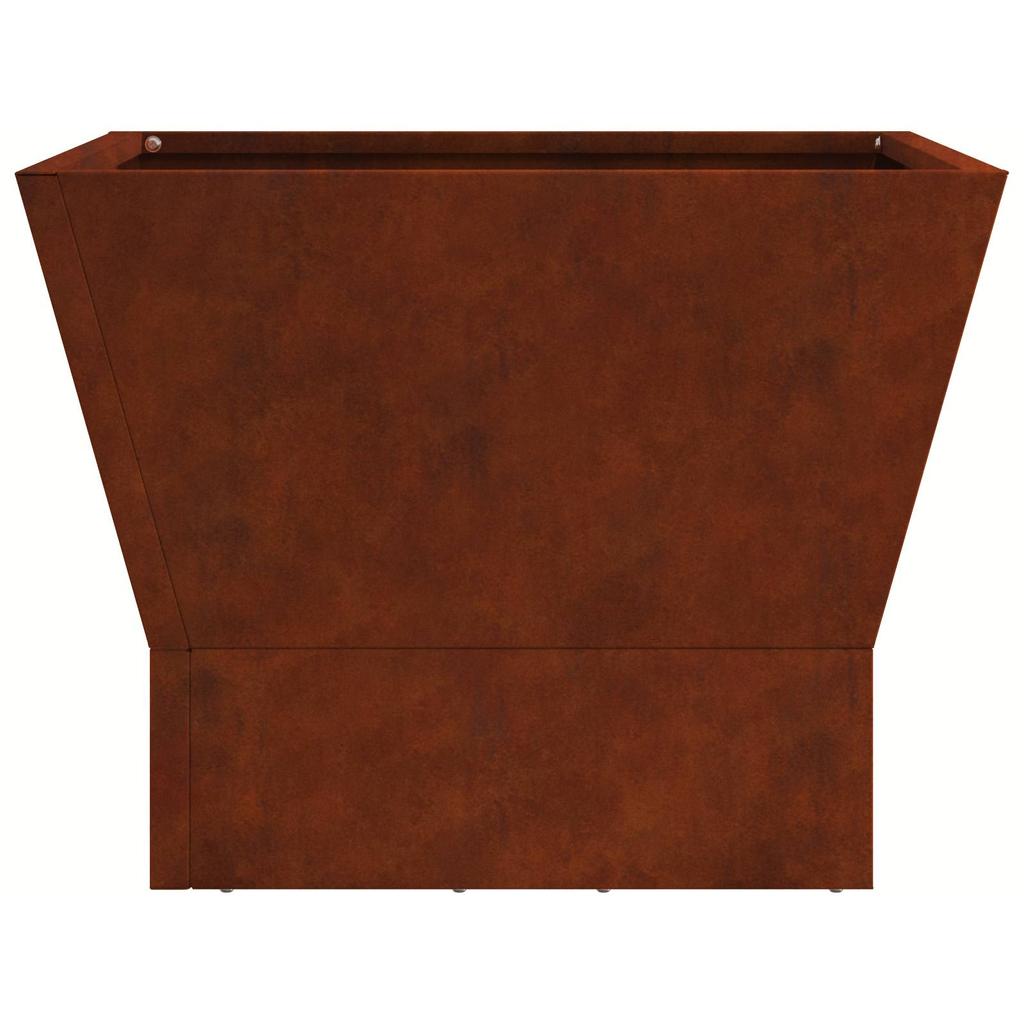 Fire Pit Brown 40 X 40 X 35 Cm Weatherproof Steel