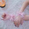 1 Pair Nail Art Tulle Photo Bow Glove Fake Pleated Cuff Manicure Photography Props Nail Tips Display Sleeve Fashion Accessories