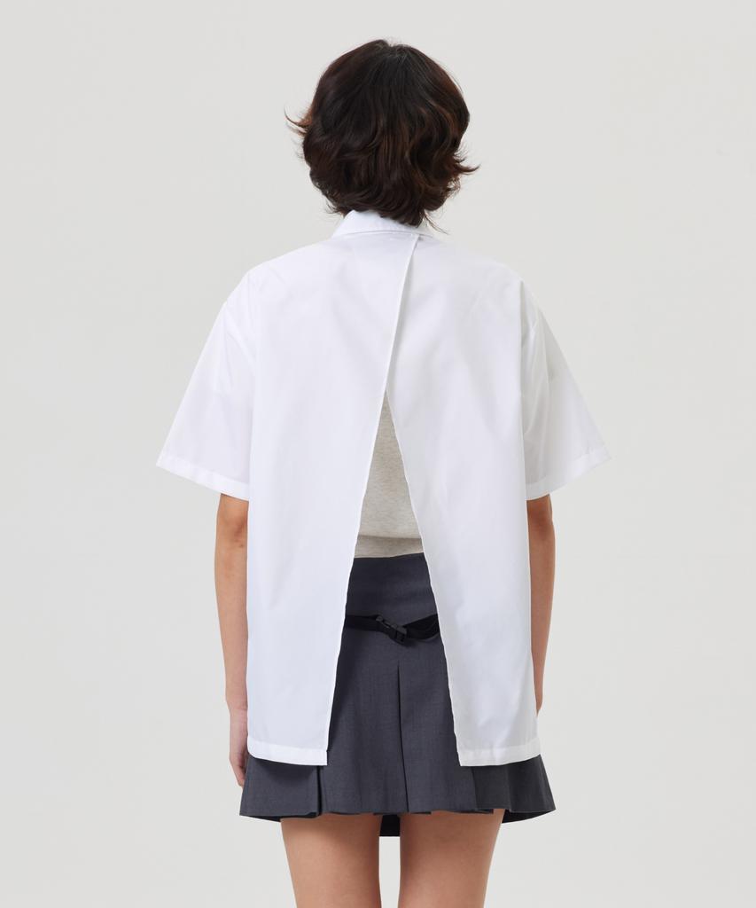 Sudalkeompeoni Open Back Half Work Shirt White
