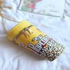 Popcorn Design Bucket Bag, Chain Crossbody Bag, Creative Cylinder Purse For Women, PU Leather Textured Bag Purse, Fancy Fashion Shoulder Bag