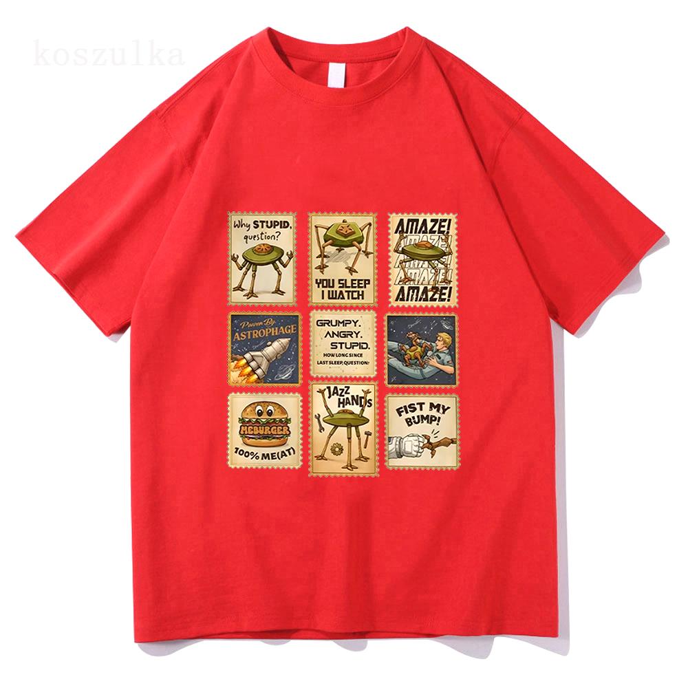 Komfort Project Hail Mary T-Shirt Briefmarken Shirt Rocky Erstaunlich Grafik T-Shirt Damen Herren Rundhals Kurzarm Baumwolle Weiche T-Shirts