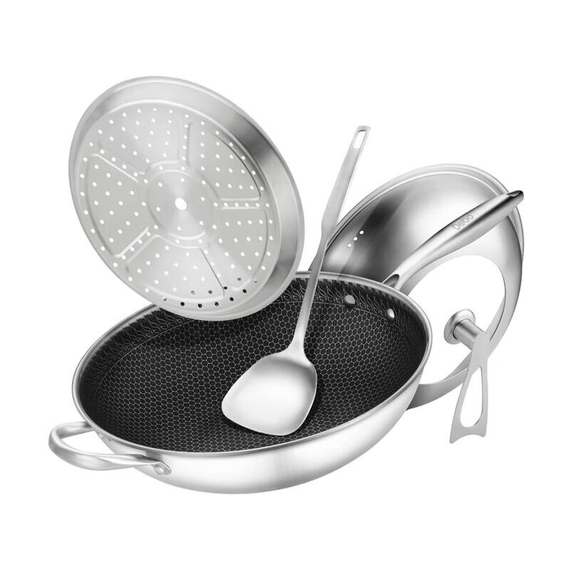 Debo Thuringian 304 Stainless Steel Non-stick Wok 4-Piece Set