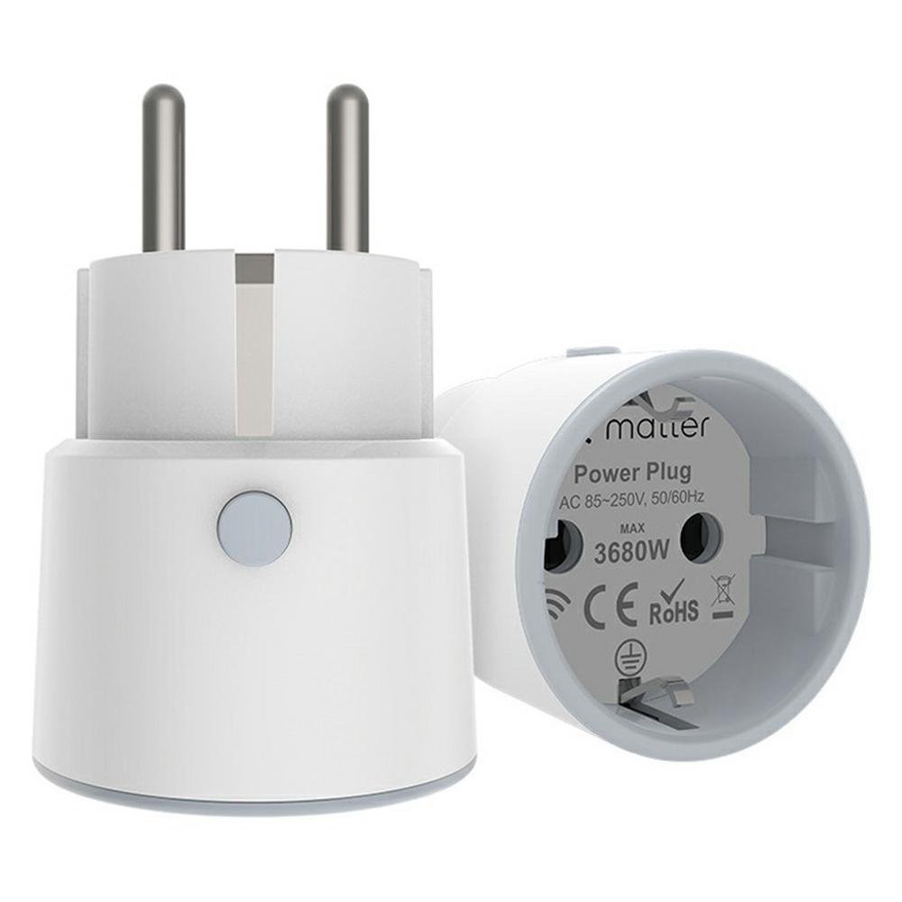 NEO Matter NAS-WR01WM 16A WiFi Smart Plug with Power Meter Smart Control for Apple / Google / Amazon