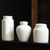 Creative White Porcelain Tea Caddy Straight Seal Moisture Proof Nut Food Cans Home Candy Nut Storage Bottle Container Home Decor