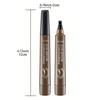 SUAKE Waterdichte Oogbrauw Contouring Pen met Lange Houdbaarheid – 02 Donkerbruin