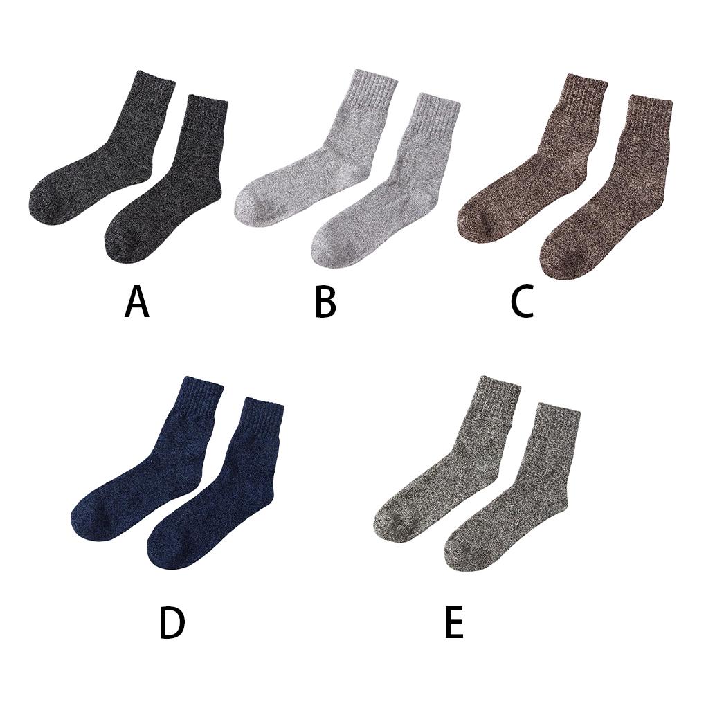 1 Pair Men Socks Winter Cold Weather Nonslip Hosiery Comfortable Foot Warmer Middle Tube Soft Dressing Clothing Footwear