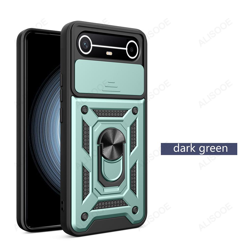 

Сдвижная крышка камеры для Tecno Spark Slim 4G Pova Slim 5G Чехол Кольцо Подставка Держатель Полностью Защитный Ударопрочный Чехол для Телефона Capa Funda Tecno Spark Slim 4G зелёный