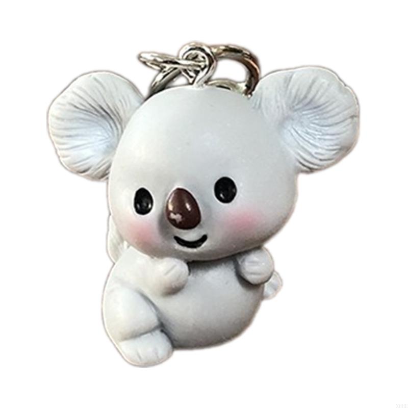 Cute 3D Otter Koala Flamingo Animal Keychains Key Ring For Women Men Cartoon Creative Pet Pendant Bag Box Car Holder Accessories