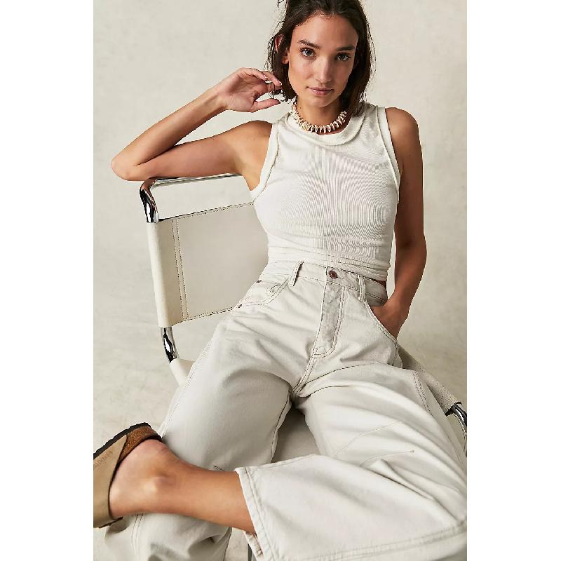 2026 TEMU Fashion Casual Women's Loose Wide-Leg Pants Mid-Low Waist Washed Denim Trousers