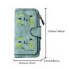 Black Cat Swan Long Zipper Wallet Large Capacity Card Holder Unisex Clutch Bag Fashionable Zipper Coin Purse Perfect For Daily Commute Travel