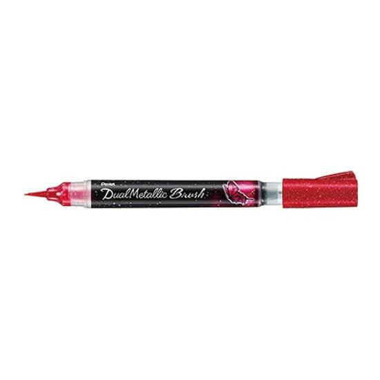 Pentel Dual Metallic Brush of Pen, Pink, XGFH-DP [Set 5] розовый