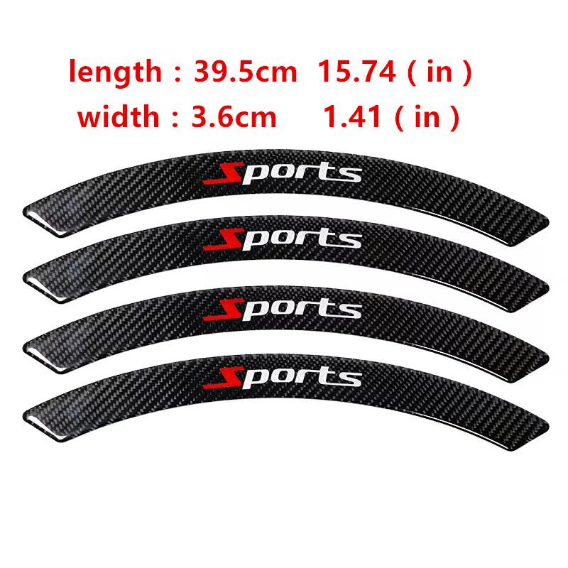 Wheel Eyebrow Anti-collision Strips Decorative Sticker General Modified Carbon Fiber Decorative Strips Anti-scratch Sticker For