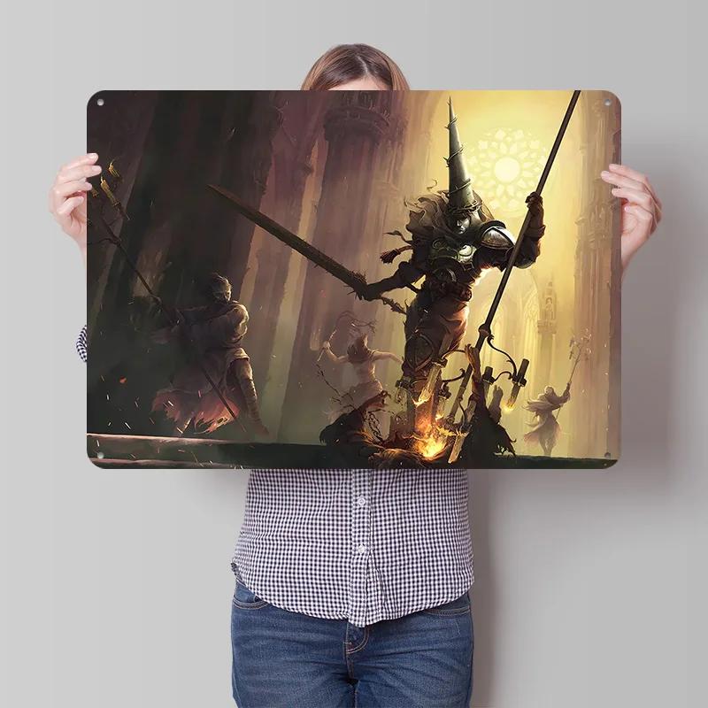 Blasphemous Personalized D Textured Metal Poster Wall Art Tinplate Sign for Vintage Decorations Home Decor Room Accessories