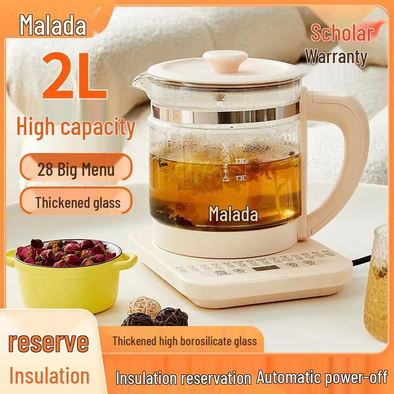 Multifunktionaler Wasserkocher für Tee & Kochen – Isolierter Glas-Gesundheitstopf