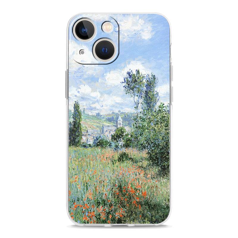 Claude Monet Impressionism Painter Phone Case For iPhone 15 14 13 12 11 Pro Max XS X XR SE 7 8 Plus Clear Lens Protect Cover