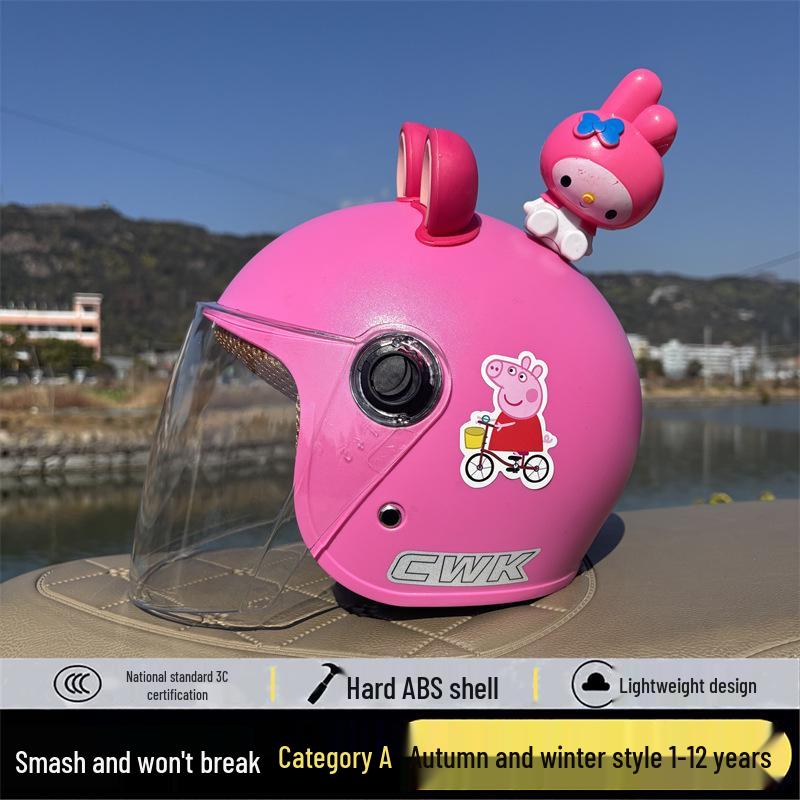 National Standard 3C Certified Children's Warm Helmet for Ages 1-12 - Autumn/Winter, Electric Scooter Use