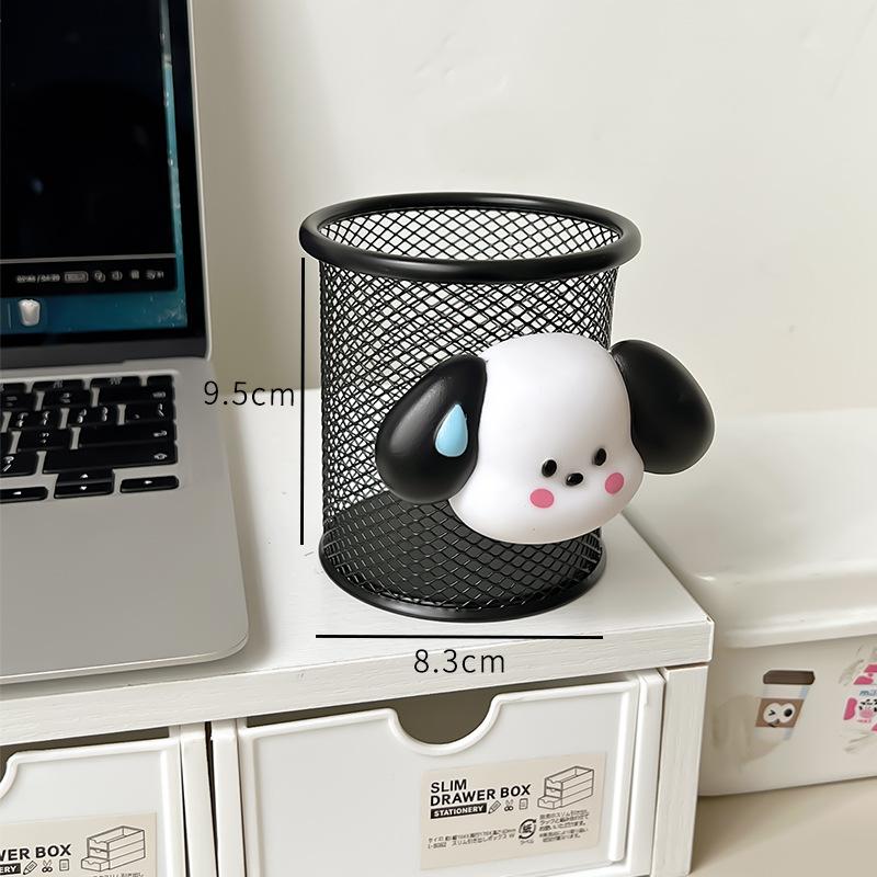 

Железный держатель для ручек Puppy, металлический ящик для хранения канцелярских принадлежностей для детей и девочек, вместительный пенал для ручек