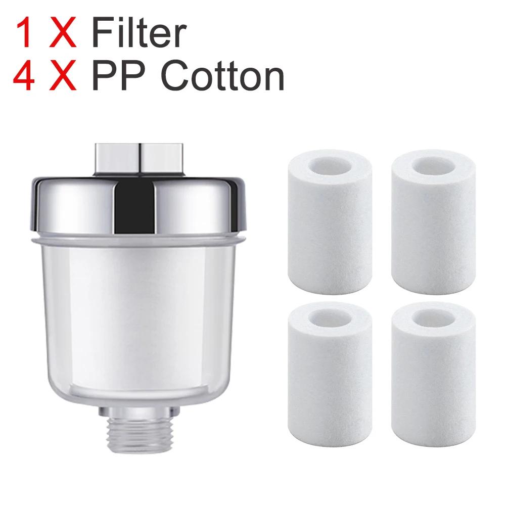 Water Outlet Purifier Kit Universal Faucet Filter Kitchen Bathroom Shower Filter for Hard Water High Density Filtration PP Cotto