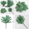 Christmas Floral Fake Pine Needle With Semi Handmade Plastic Material For Gift And Room Decor