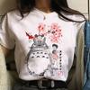 Studio Ghibli Spirited Away Hayao Miyazaki Kawaii T-skjorte med trykk for kvinner Harajuku Estetisk T-skjorte Hvite topper Anime T-skjorte for kvinner