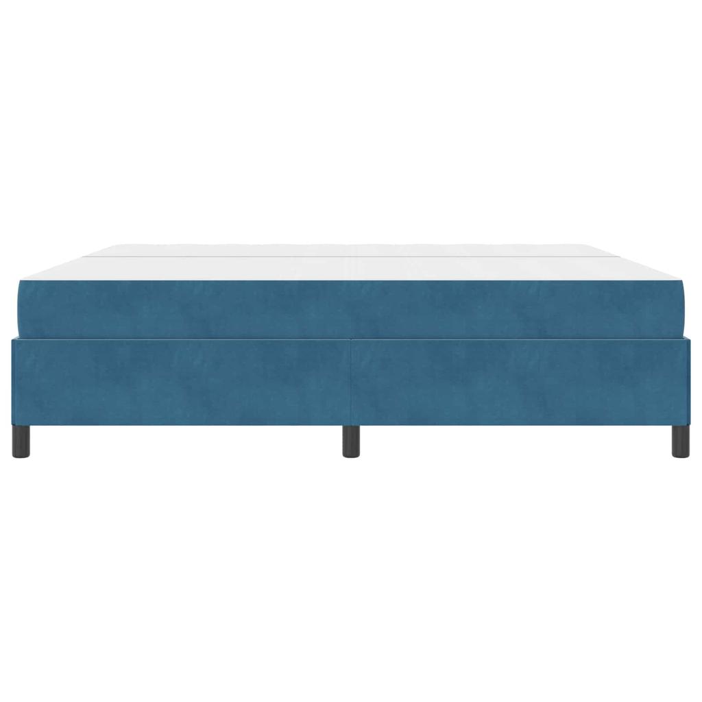 Bed Frame with Mattress Dark Blue 200 x 200 cm Fabric