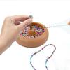 Wooden Beaded Rotating Bowl Diy Making Quick Bead Piercer Rotatable Wooden Jewelry Accessories Bead Piercer