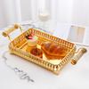 Turkish Coffee Tea Serving Tray Cosmetic 45x20cm Portable with Double Handle for Birthday New Year Celebrations Events Wedding