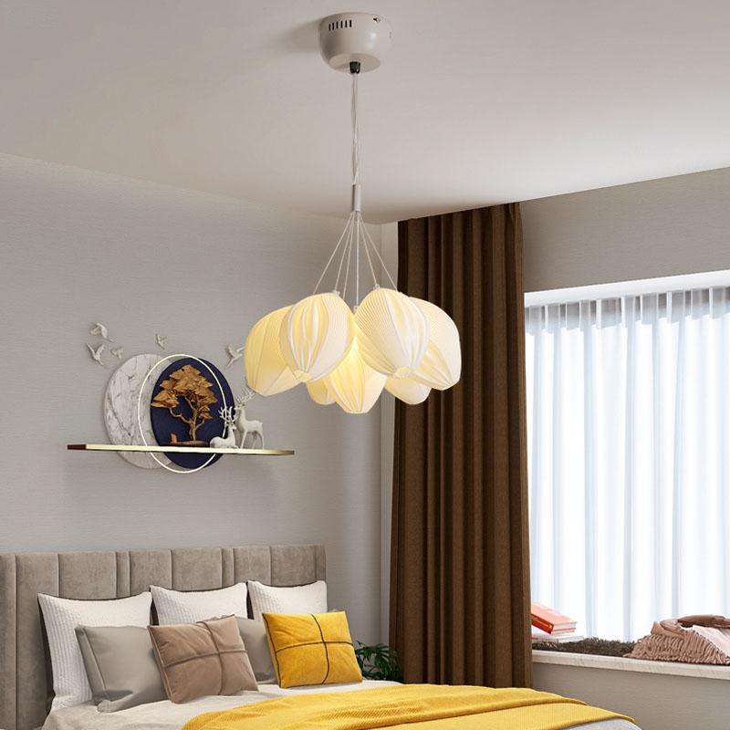 Modern Led Chandeliers Indoor Lighting Remote Dimming Green and White 6/8/9 Heads Pendant Lamp Living Room, Kitchen, Bedroom