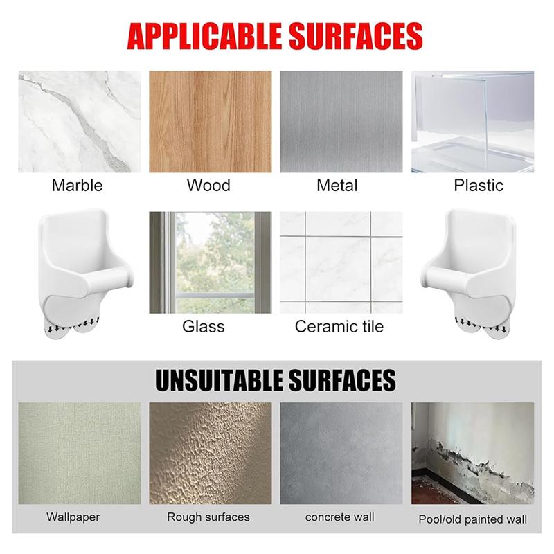 M-Modern-Spray Bottle Hanger, Wall Mount 8Pcs Bottle Holder, No Damage Strong Adhesive Bottle Hooks, Spray Bottle Rack