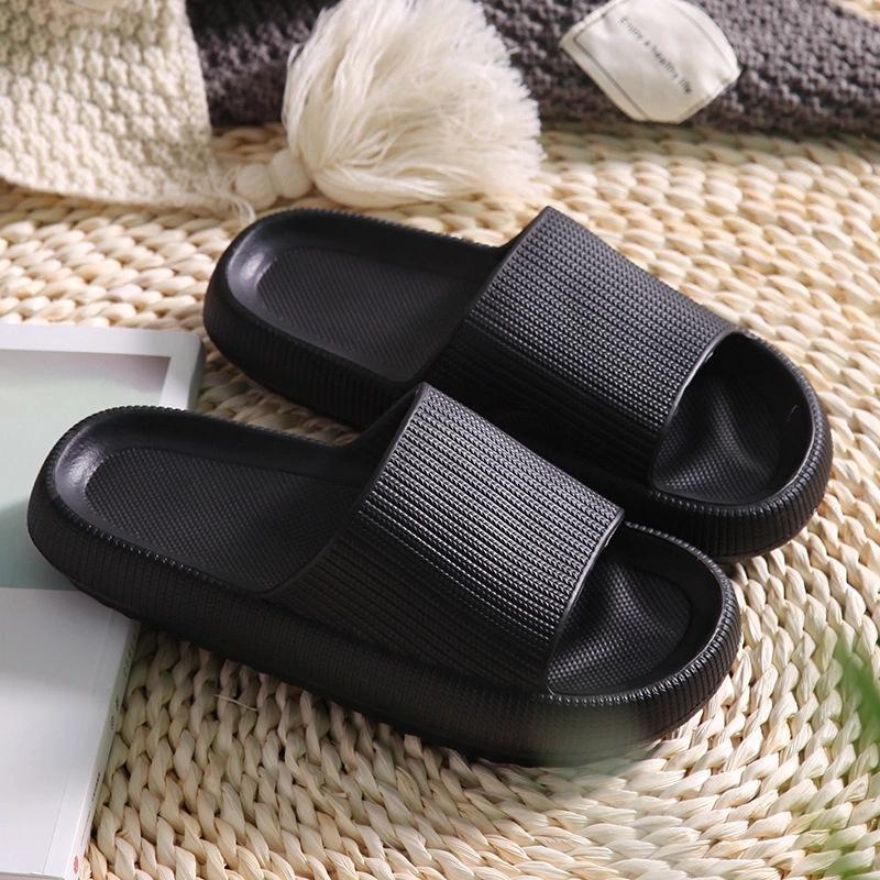 Fashion Smile Pop Summer Simple Style Thick Sole Slippers Indoor Casual Slippers Men Non-slip Bathroom Shoes Men Breathable Sandals